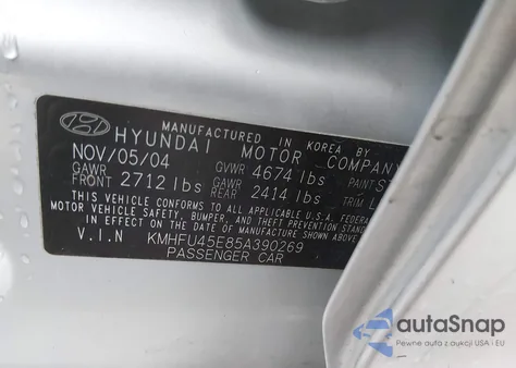 2005 Hyundai Xg350 L z USA, uszkodzony, nr VIN KMHFU45E85A390269